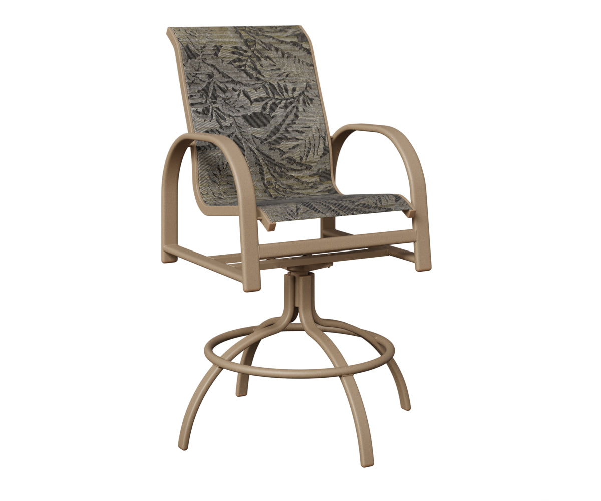 Murphy Padded Sling Swivel Bar Chair