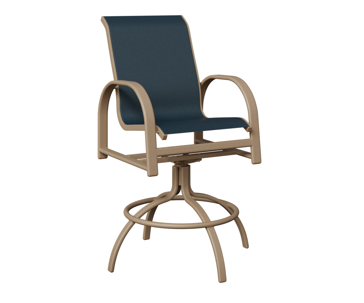 Murphy Padded Sling Swivel Bar Chair