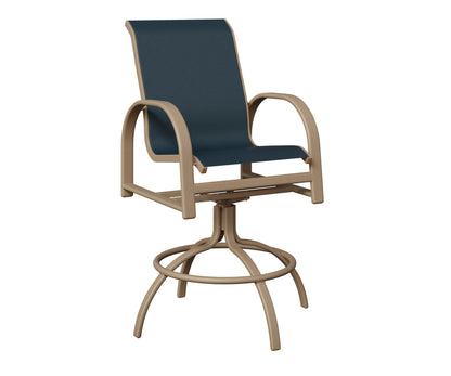 Murphy Padded Sling Swivel Bar Chair