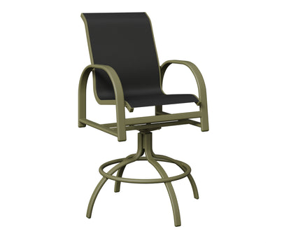 Murphy Padded Sling Swivel Bar Chair