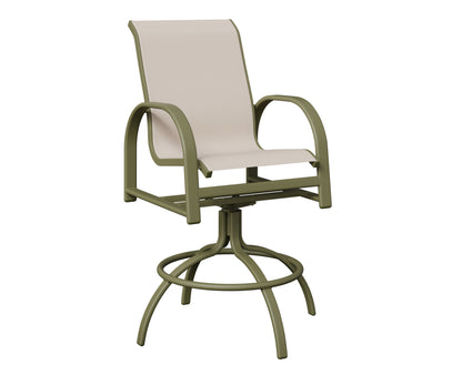 Murphy Padded Sling Swivel Bar Chair