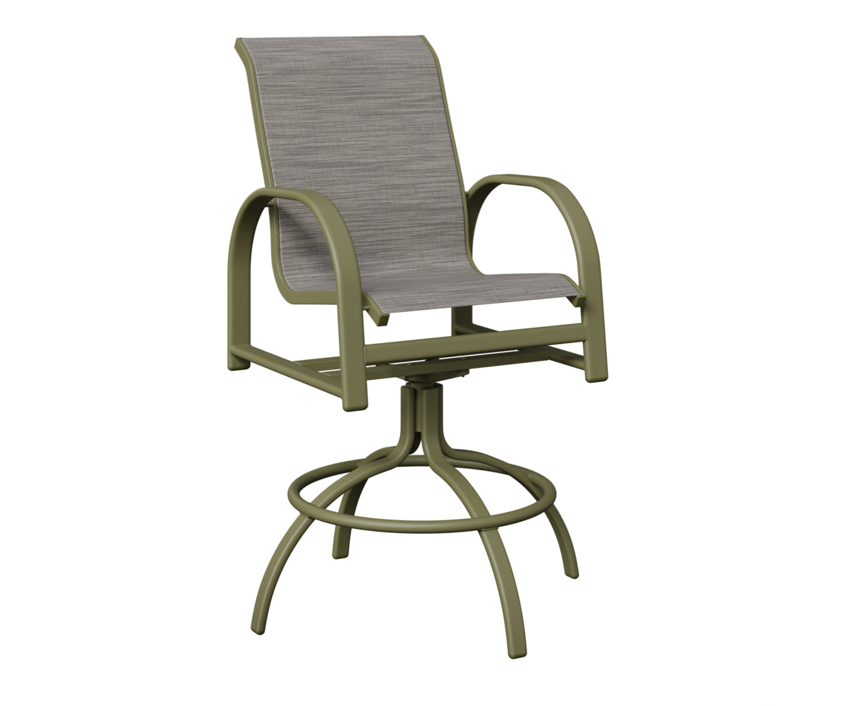 Murphy Padded Sling Swivel Bar Chair