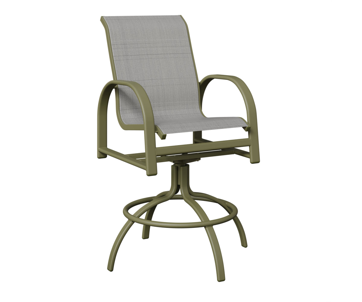 Murphy Padded Sling Swivel Bar Chair
