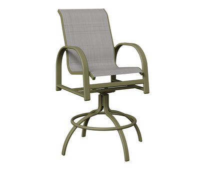 Murphy Padded Sling Swivel Bar Chair