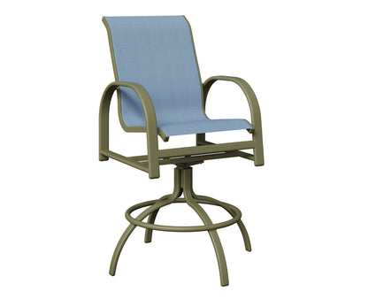 Murphy Padded Sling Swivel Bar Chair