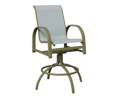 Murphy Padded Sling Swivel Bar Chair