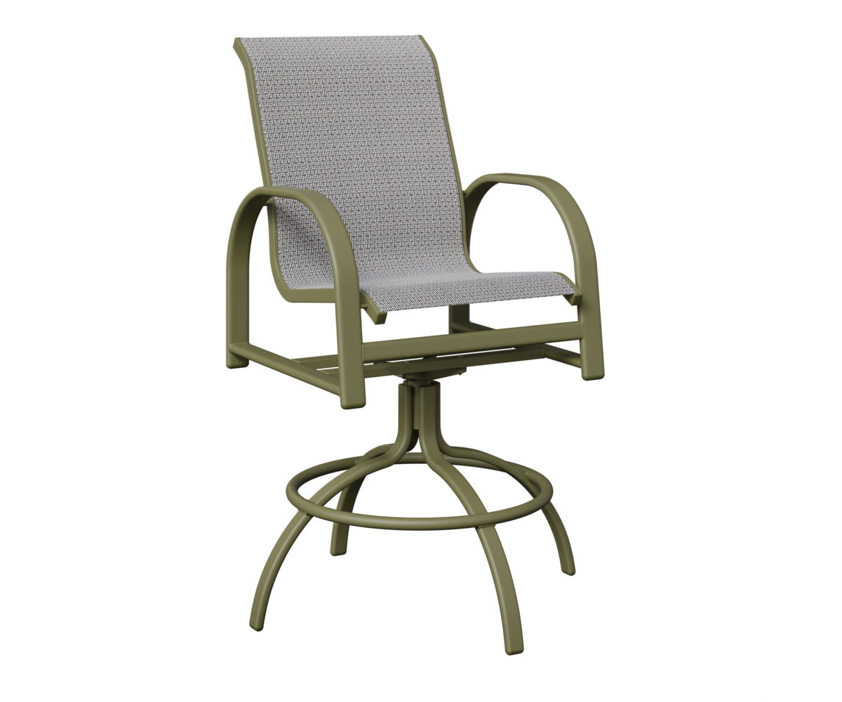 Murphy Padded Sling Swivel Bar Chair