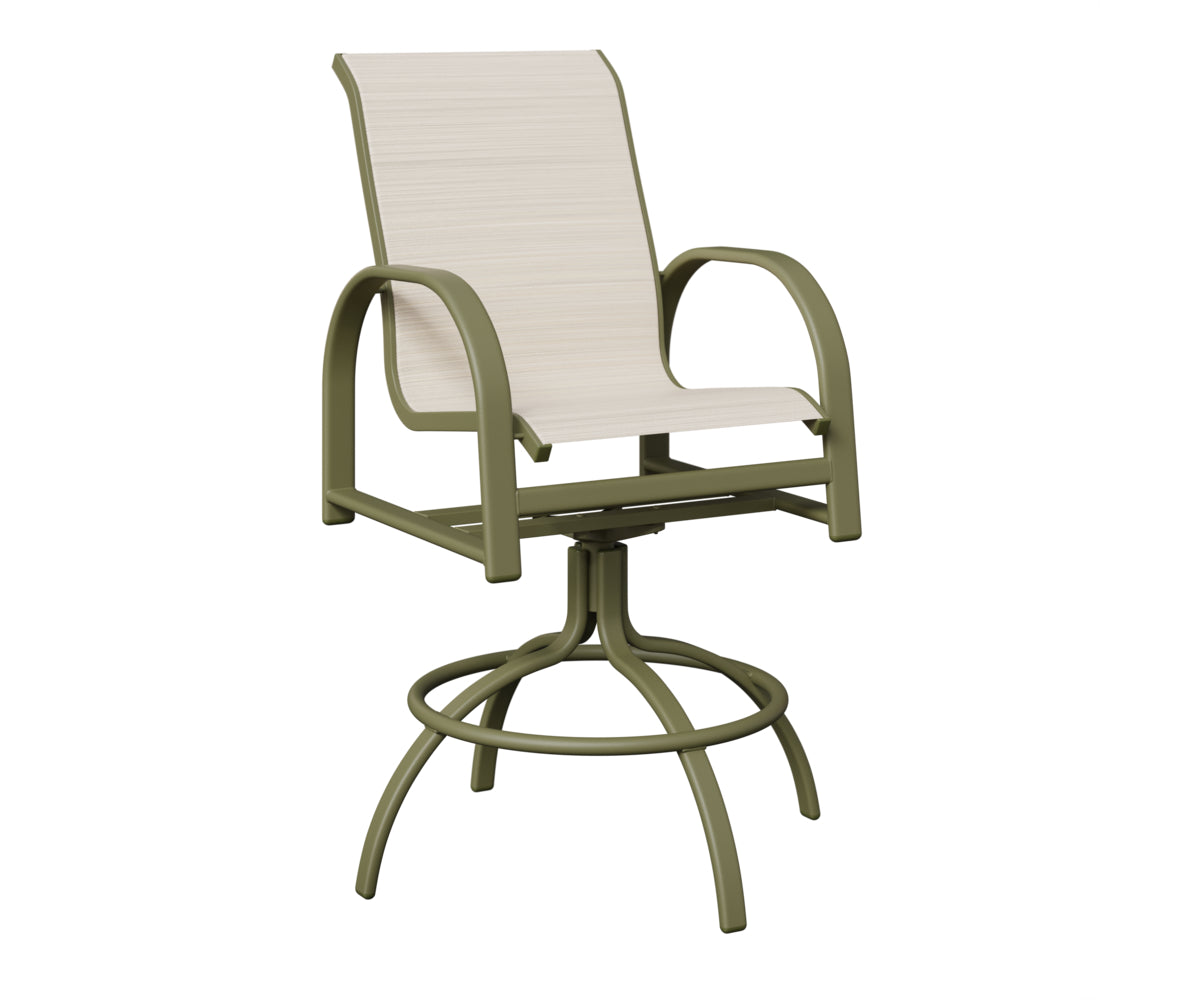Murphy Padded Sling Swivel Bar Chair