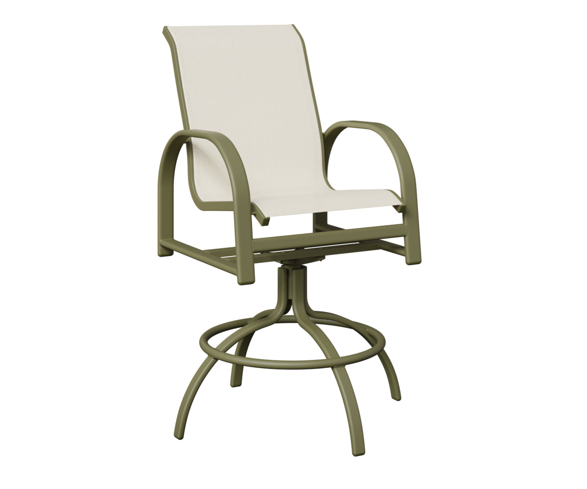 Murphy Padded Sling Swivel Bar Chair