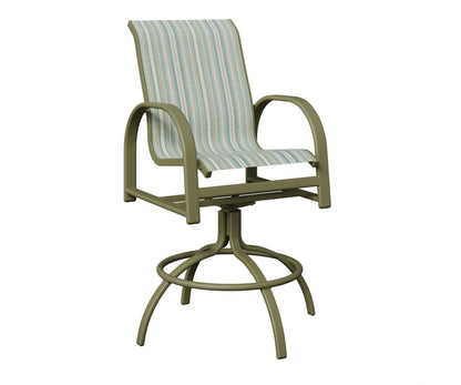 Murphy Padded Sling Swivel Bar Chair