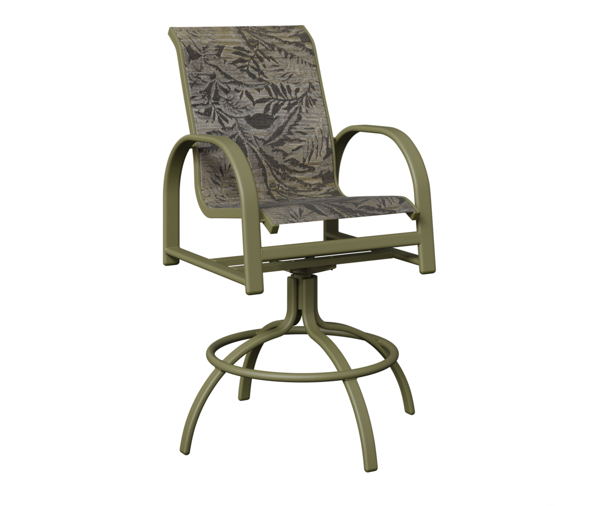 Murphy Padded Sling Swivel Bar Chair