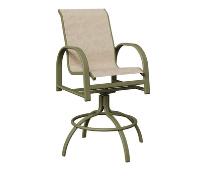 Murphy Padded Sling Swivel Bar Chair