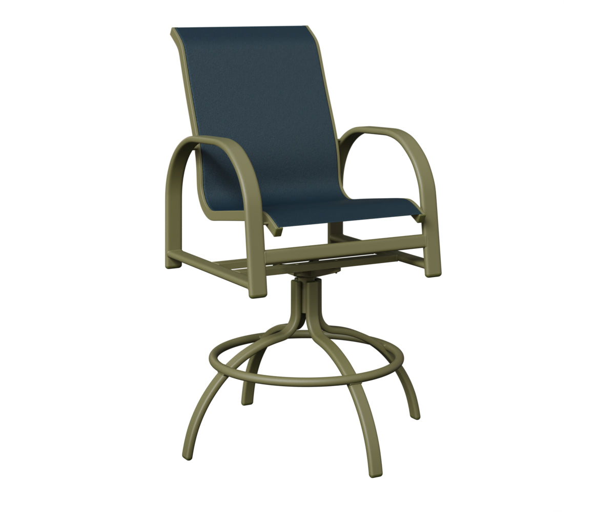 Murphy Padded Sling Swivel Bar Chair
