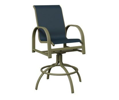 Murphy Padded Sling Swivel Bar Chair