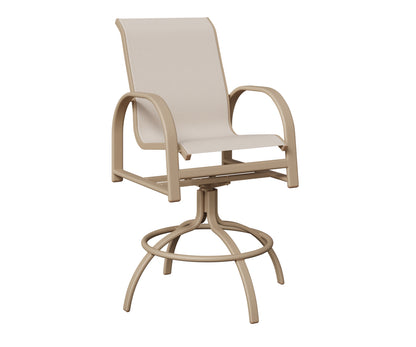 Murphy Padded Sling Swivel Bar Chair