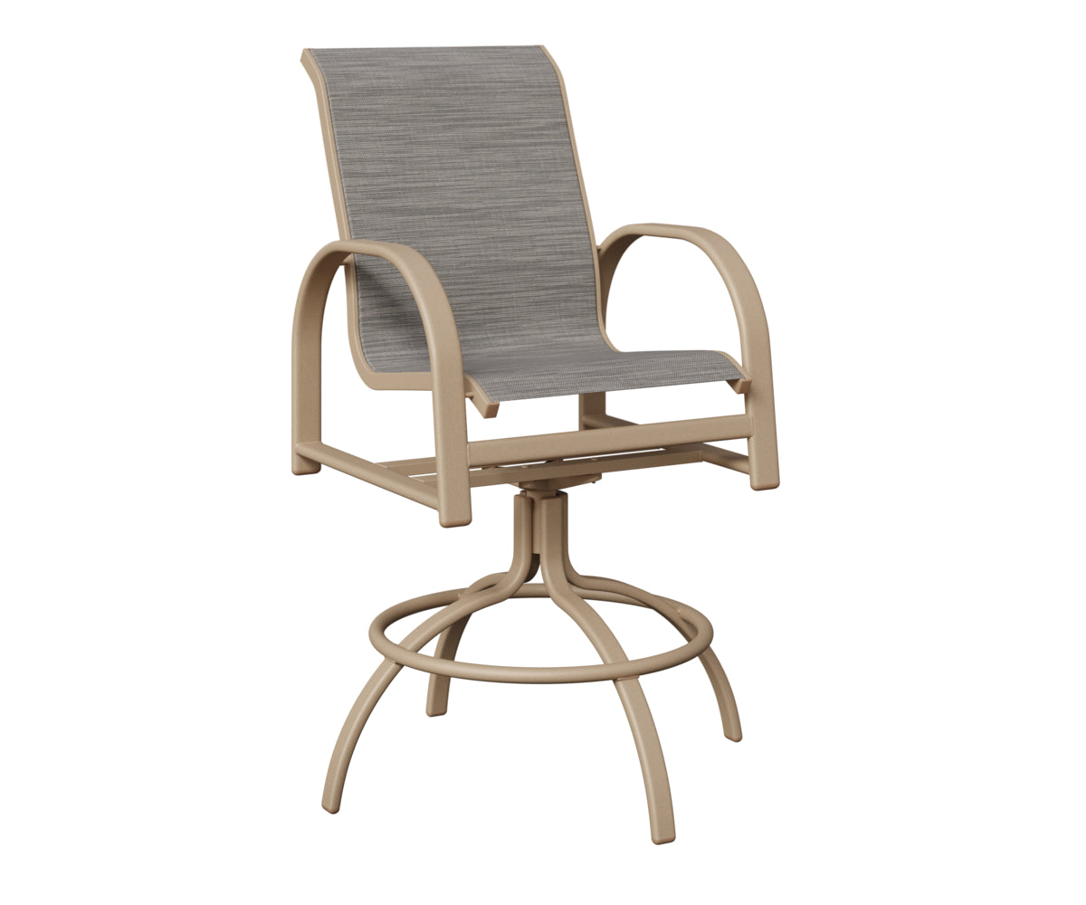Murphy Padded Sling Swivel Bar Chair