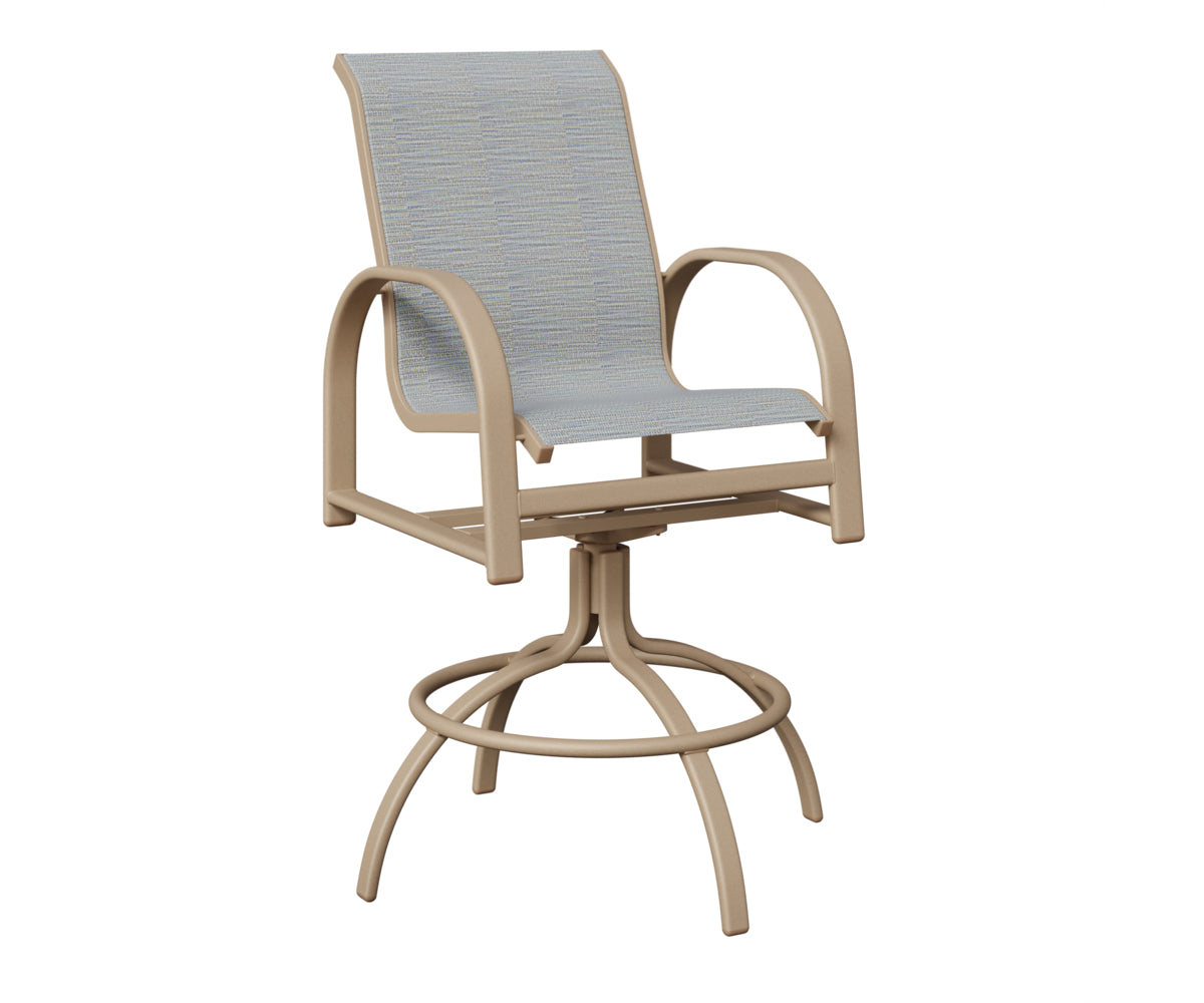 Murphy Padded Sling Swivel Bar Chair