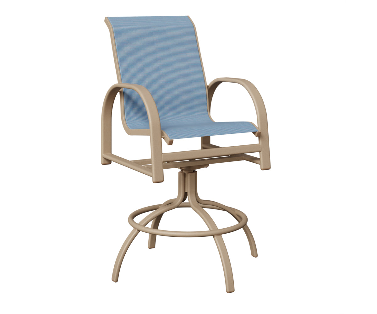 Murphy Padded Sling Swivel Bar Chair