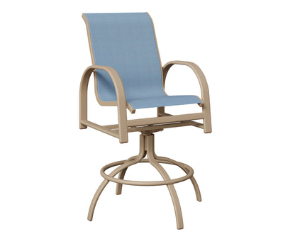 Murphy Padded Sling Swivel Bar Chair