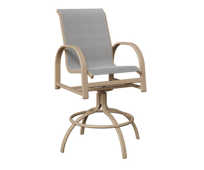Murphy Padded Sling Swivel Bar Chair