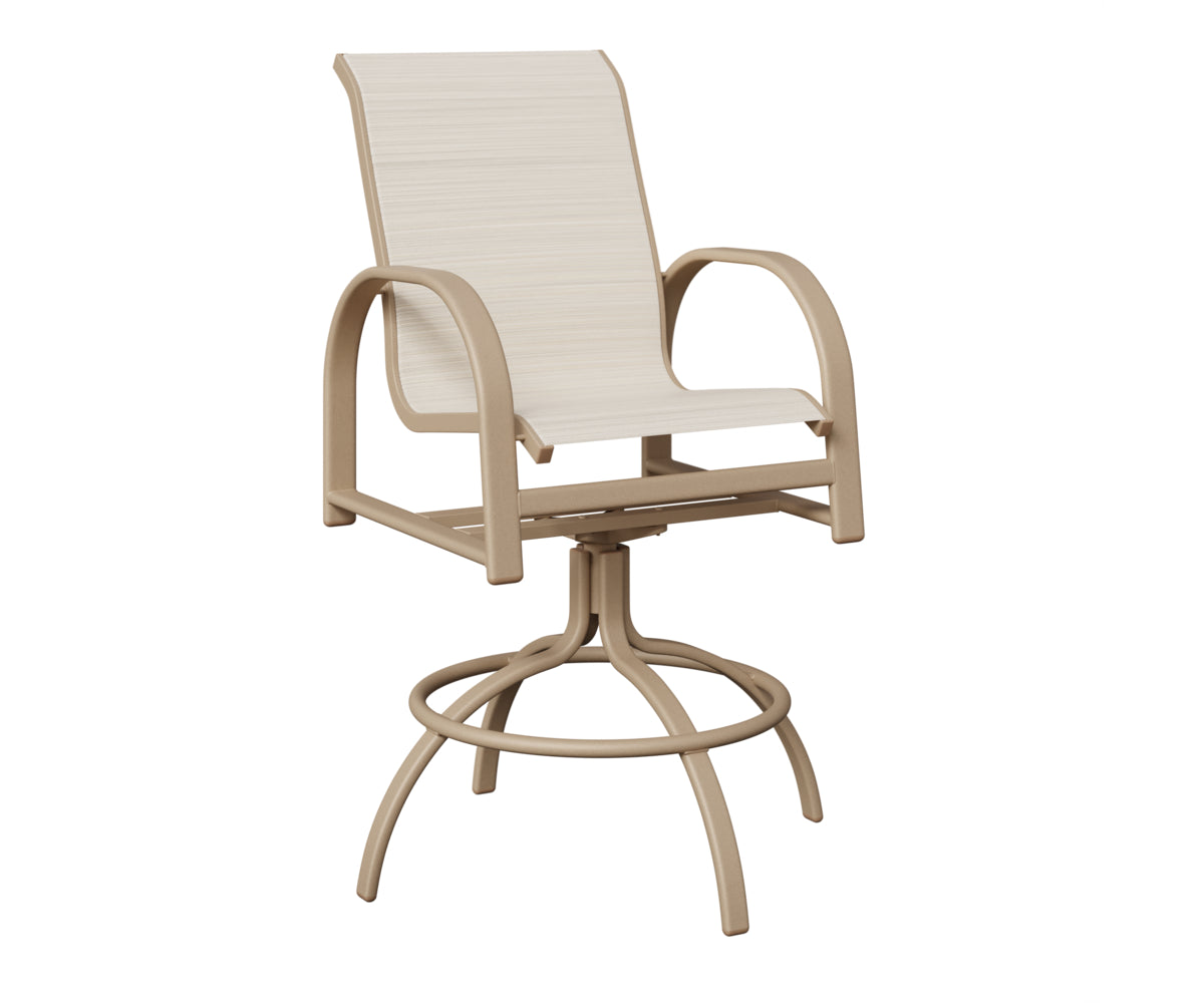 Murphy Padded Sling Swivel Bar Chair