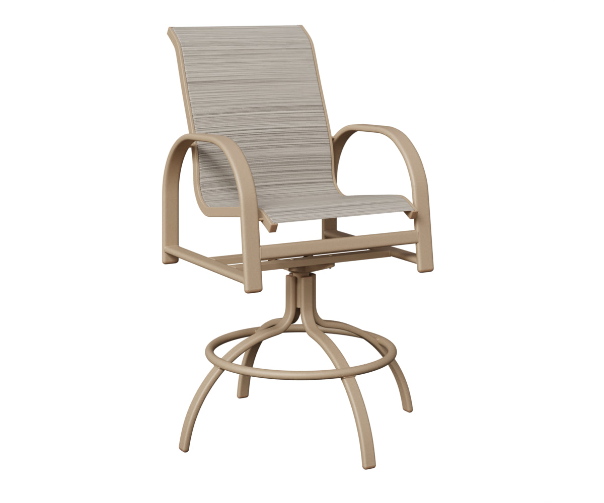 Murphy Padded Sling Swivel Bar Chair