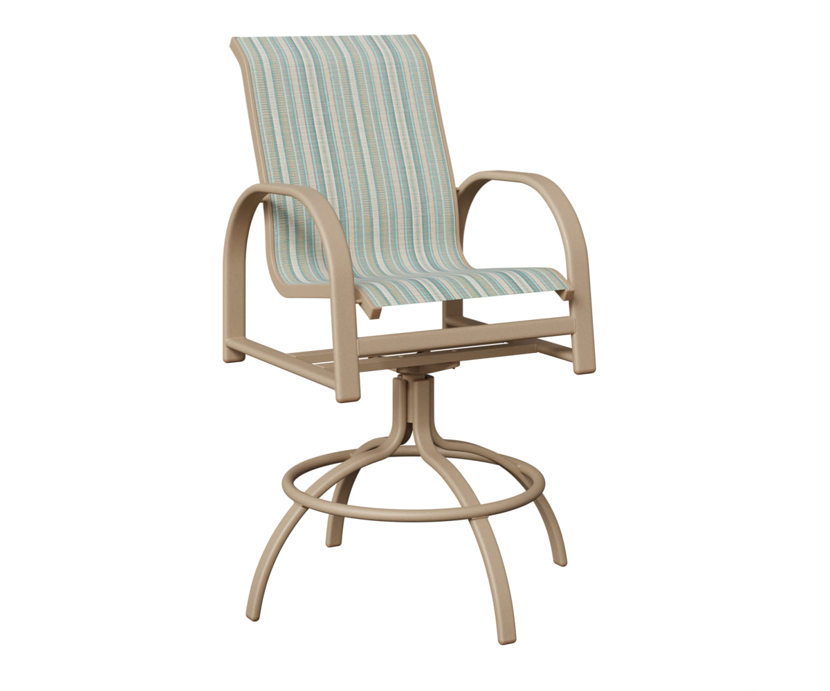 Murphy Padded Sling Swivel Bar Chair