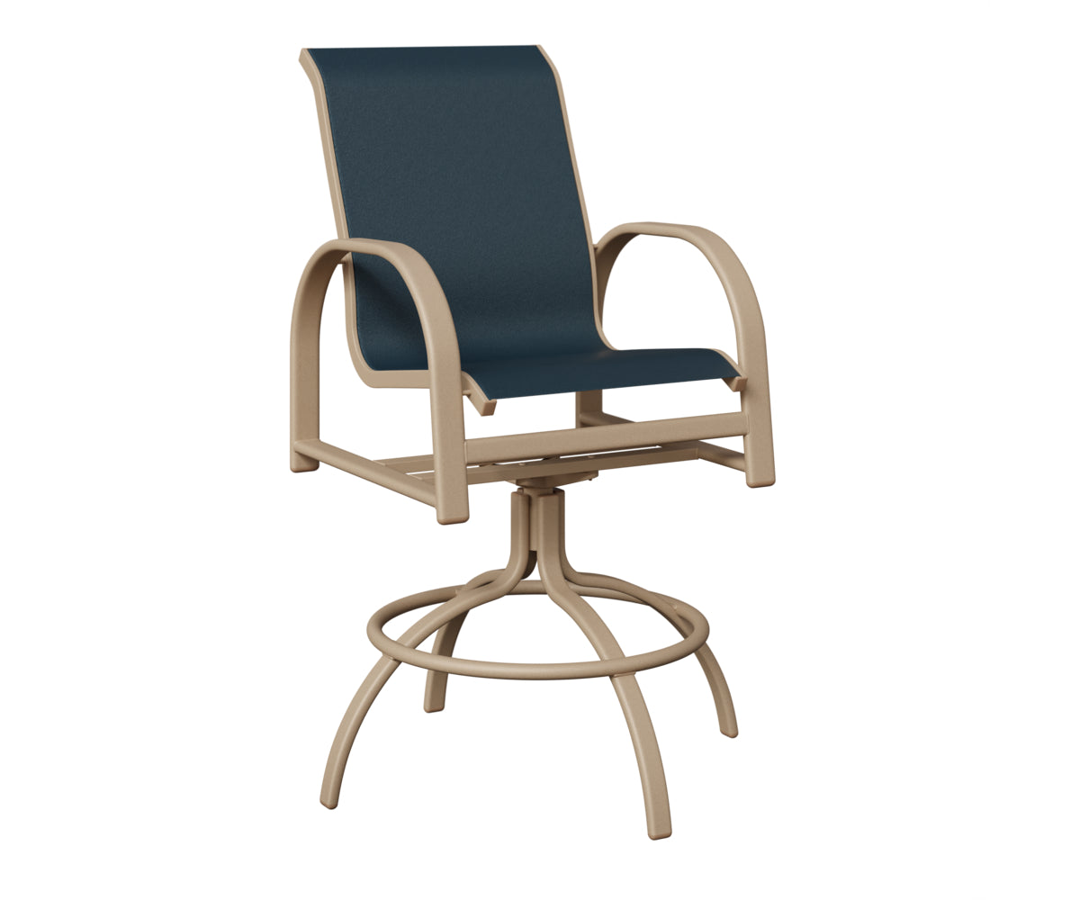 Murphy Padded Sling Swivel Bar Chair