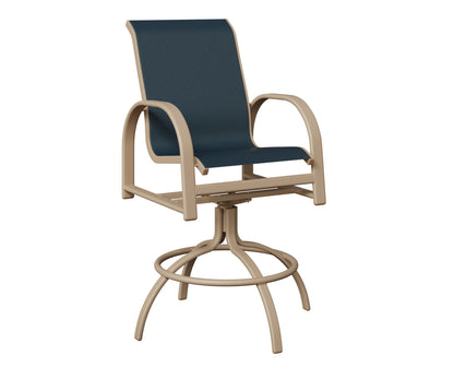 Murphy Padded Sling Swivel Bar Chair
