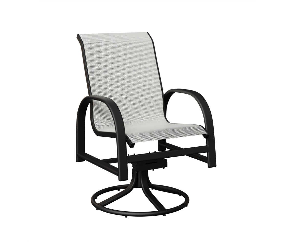 Murphy Padded Sling Swivel Rocker Dining Chair