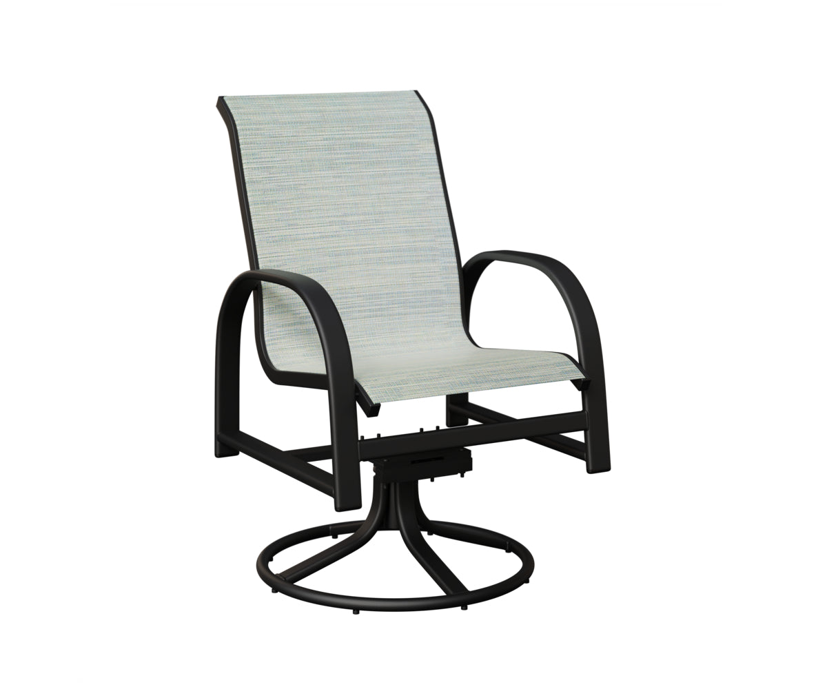 Murphy Padded Sling Swivel Rocker Dining Chair