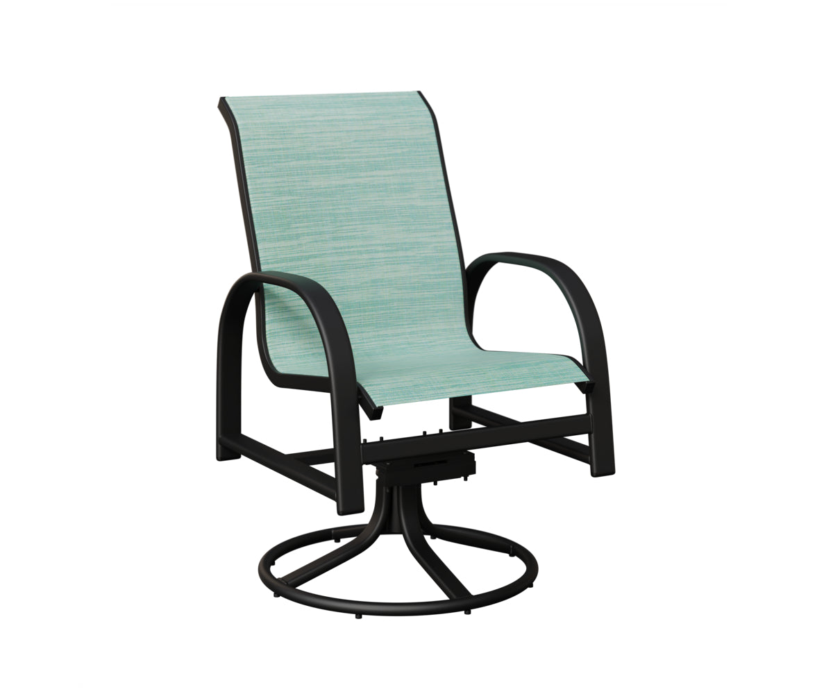 Murphy Padded Sling Swivel Rocker Dining Chair