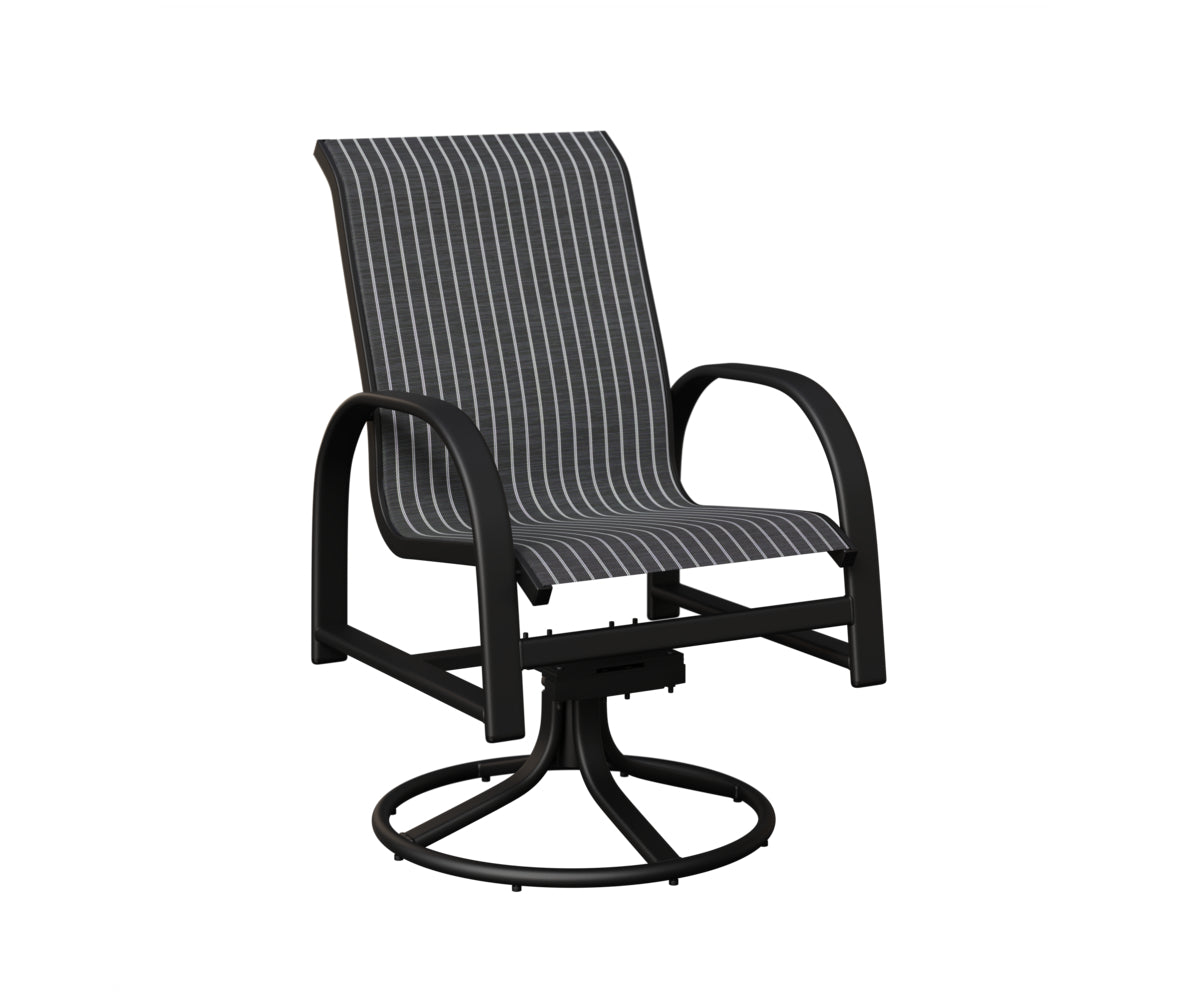 Murphy Padded Sling Swivel Rocker Dining Chair