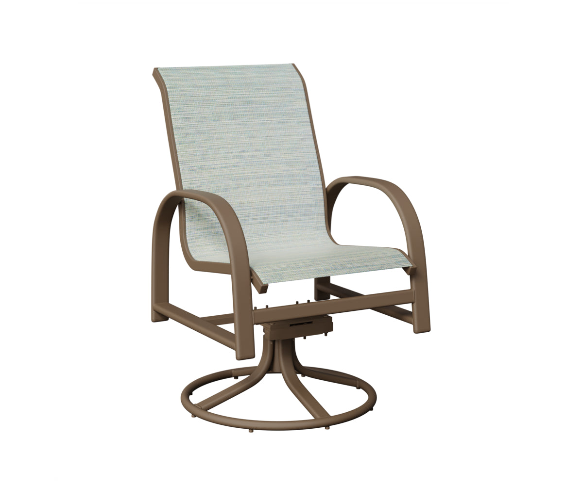 Murphy Padded Sling Swivel Rocker Dining Chair
