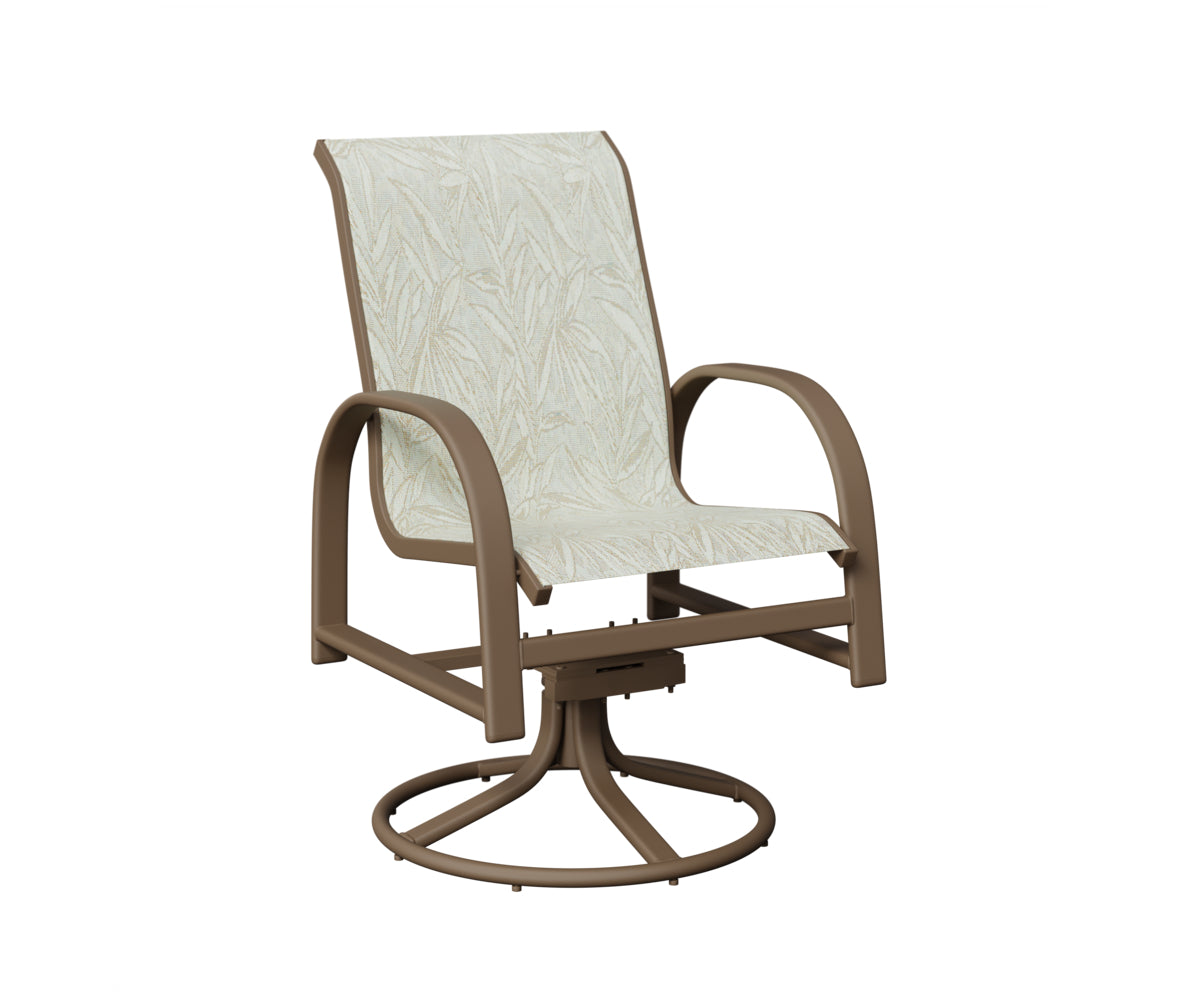 Murphy Padded Sling Swivel Rocker Dining Chair