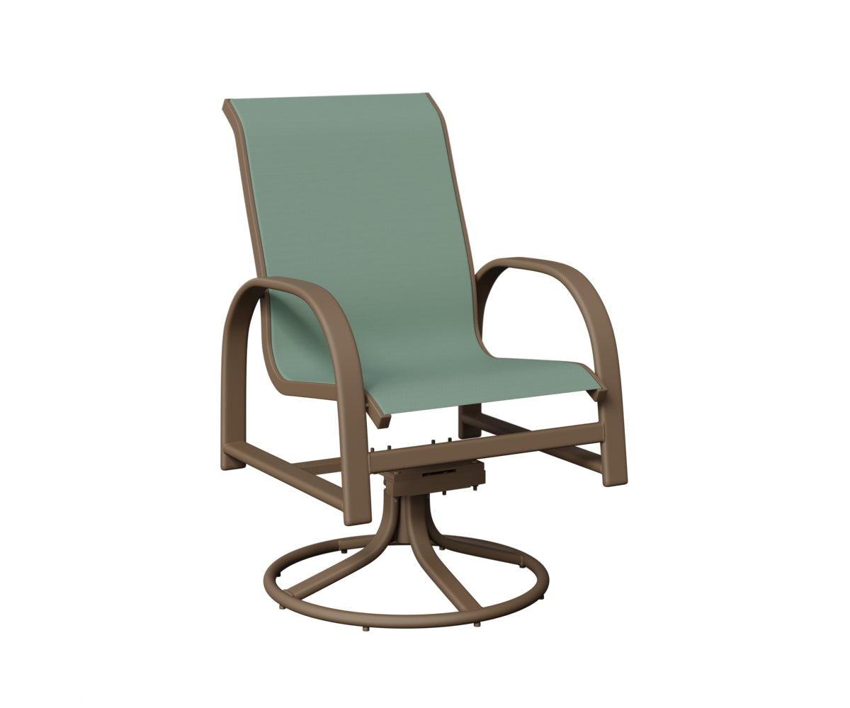 Murphy Padded Sling Swivel Rocker Dining Chair