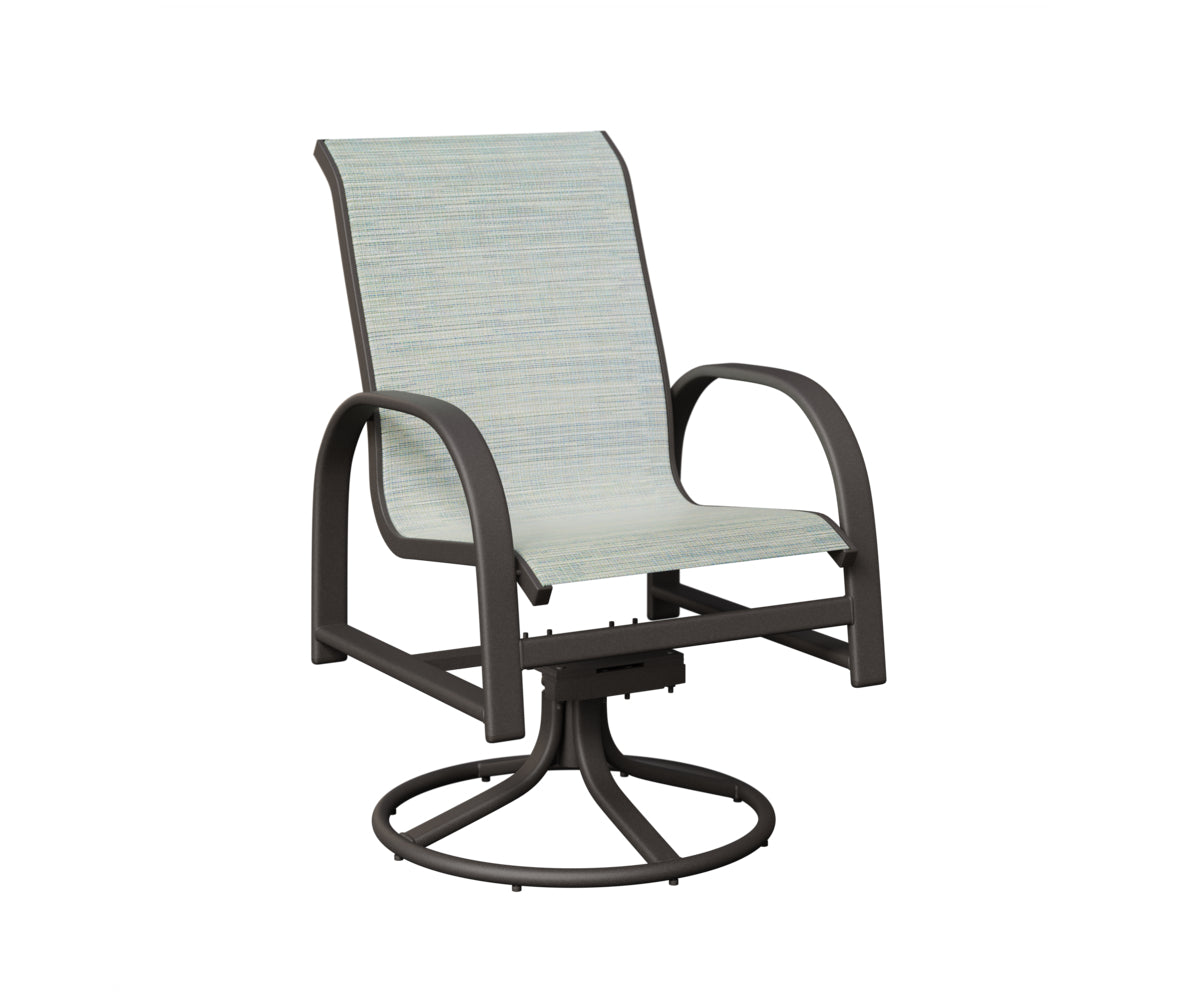 Murphy Padded Sling Swivel Rocker Dining Chair