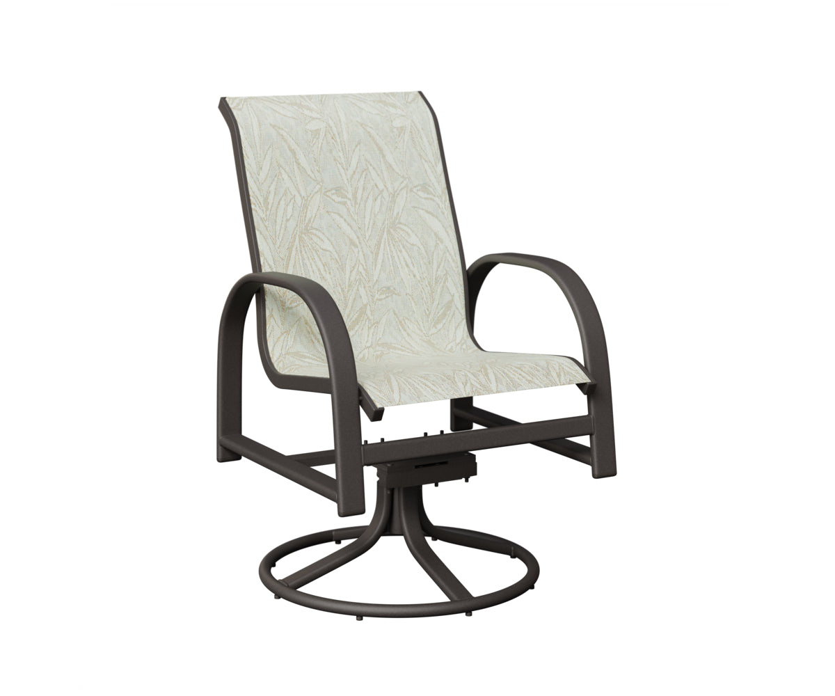 Murphy Padded Sling Swivel Rocker Dining Chair