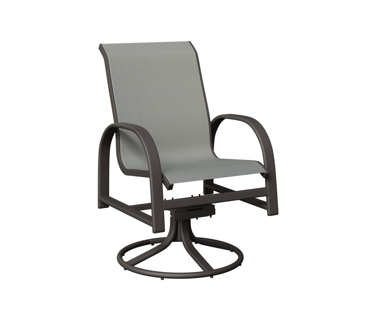 Murphy Padded Sling Swivel Rocker Dining Chair