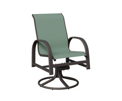 Murphy Padded Sling Swivel Rocker Dining Chair