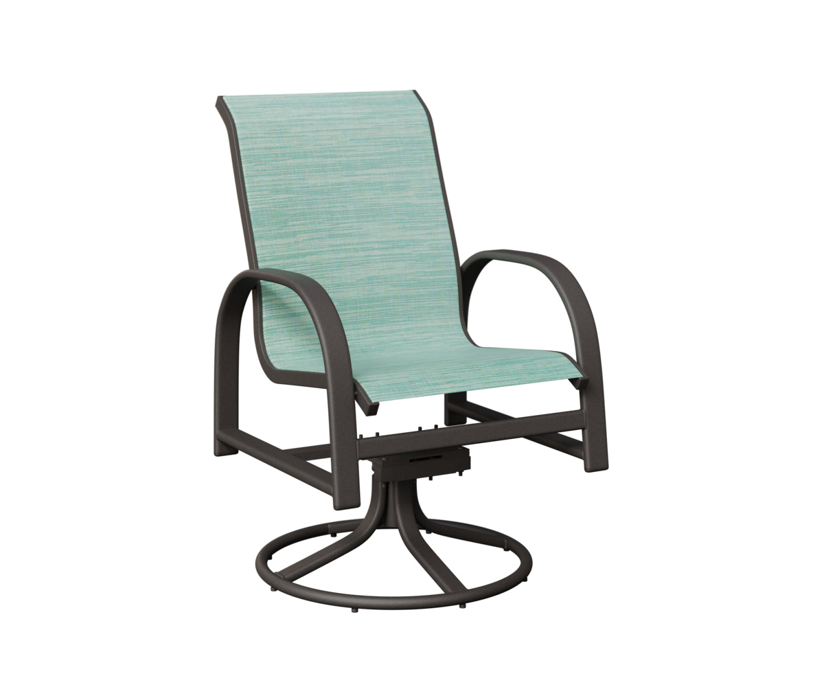 Murphy Padded Sling Swivel Rocker Dining Chair