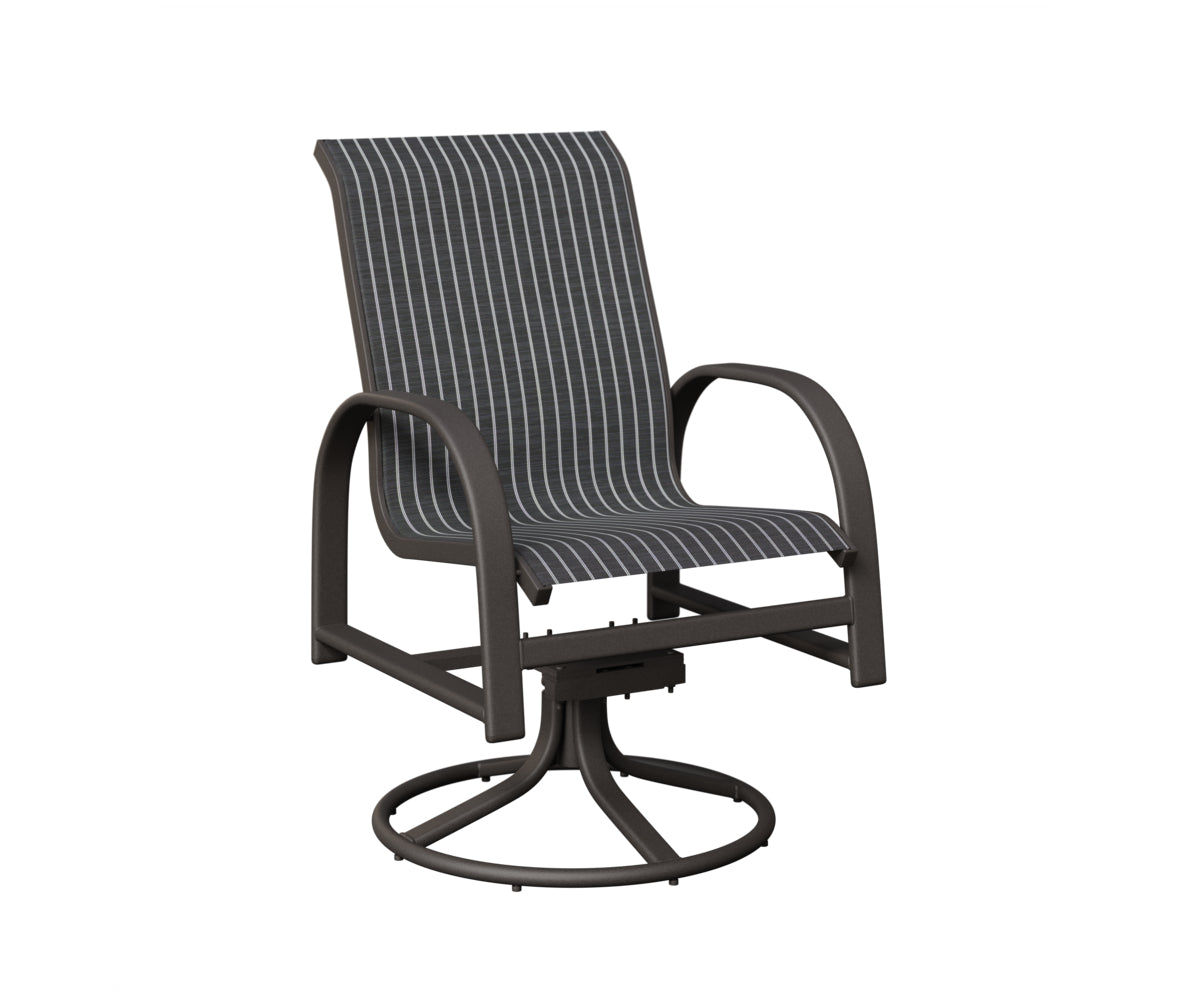 Murphy Padded Sling Swivel Rocker Dining Chair