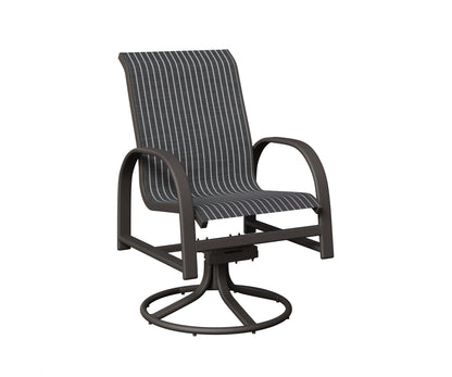 Murphy Padded Sling Swivel Rocker Dining Chair