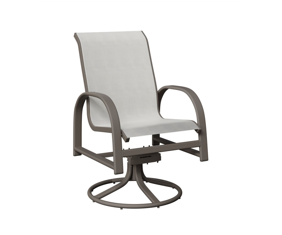 Murphy Padded Sling Swivel Rocker Dining Chair