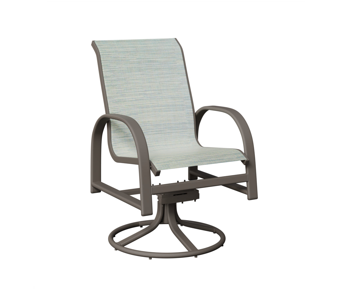 Murphy Padded Sling Swivel Rocker Dining Chair
