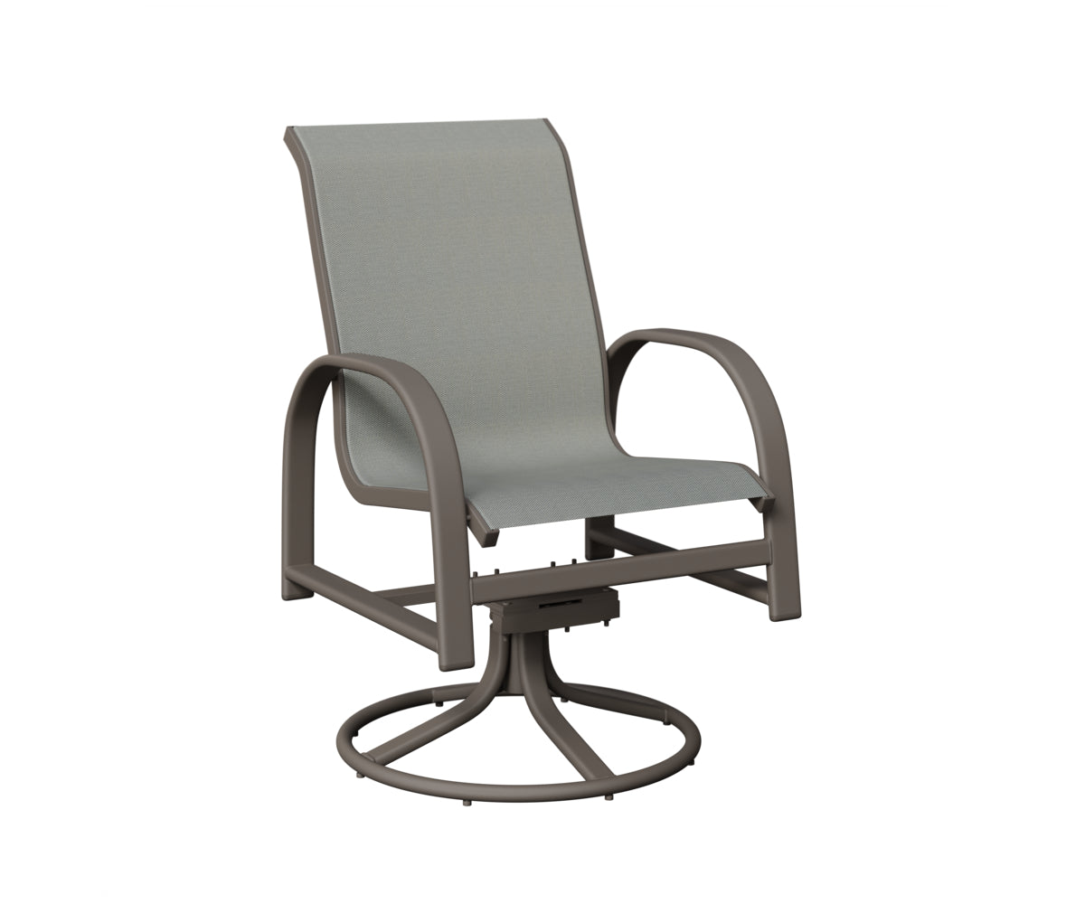 Murphy Padded Sling Swivel Rocker Dining Chair
