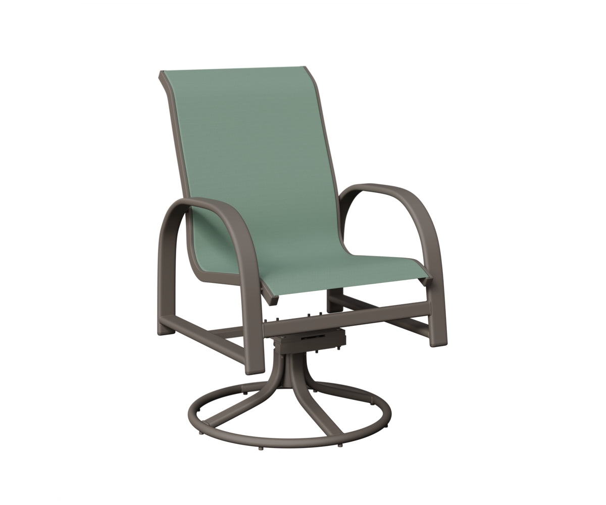 Murphy Padded Sling Swivel Rocker Dining Chair
