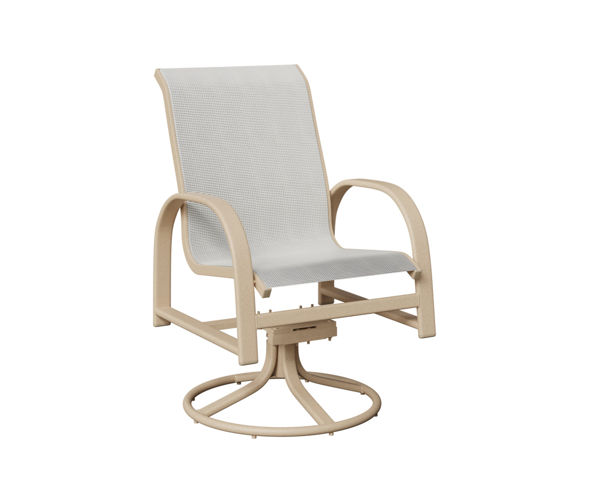 Murphy Padded Sling Swivel Rocker Dining Chair