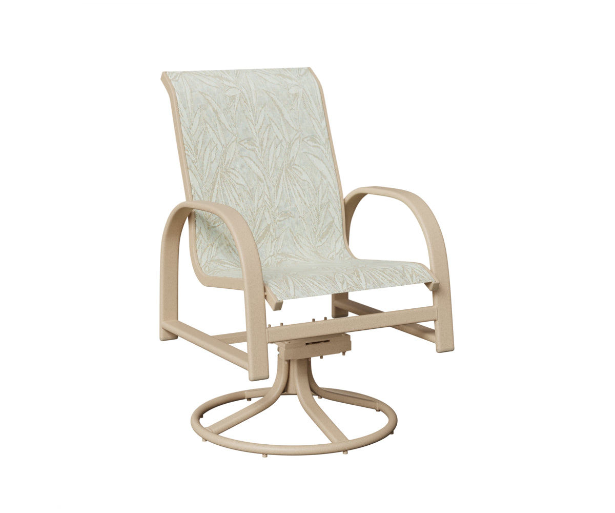 Murphy Padded Sling Swivel Rocker Dining Chair
