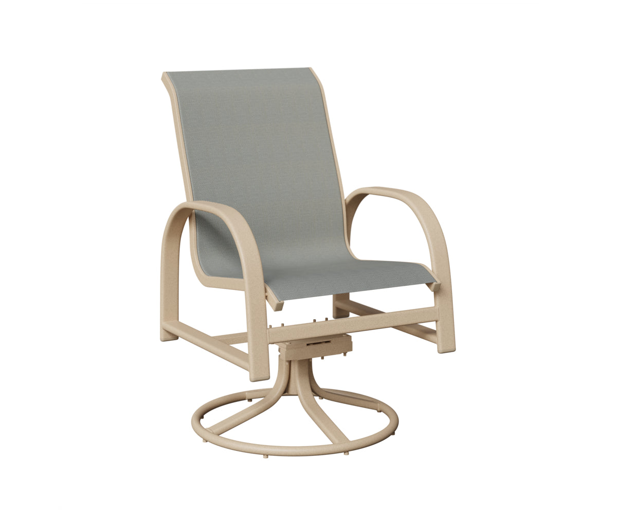 Murphy Padded Sling Swivel Rocker Dining Chair